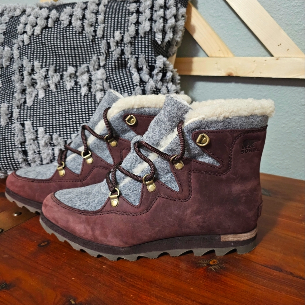 Sorel lace up bootie
